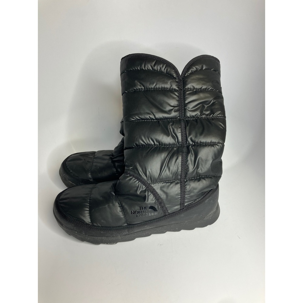 The North Face black amore ll foldover puffer boots faux fur lined‎ women's 10